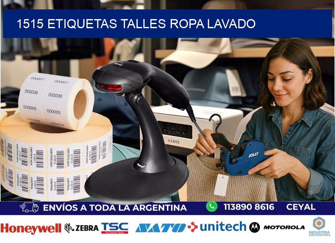 1515 ETIQUETAS TALLES ROPA LAVADO