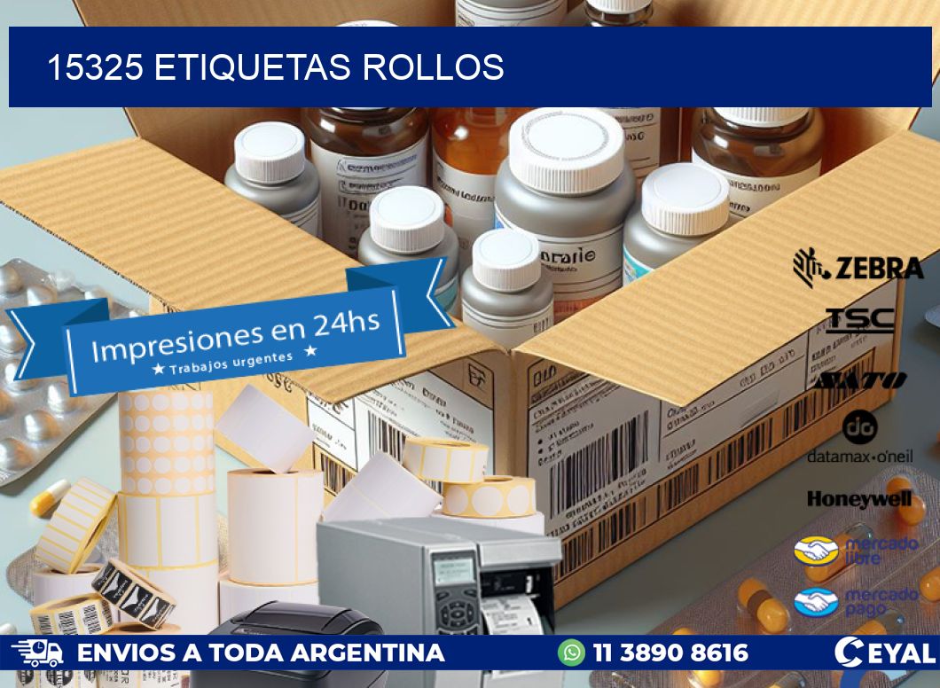 15325 etiquetas rollos