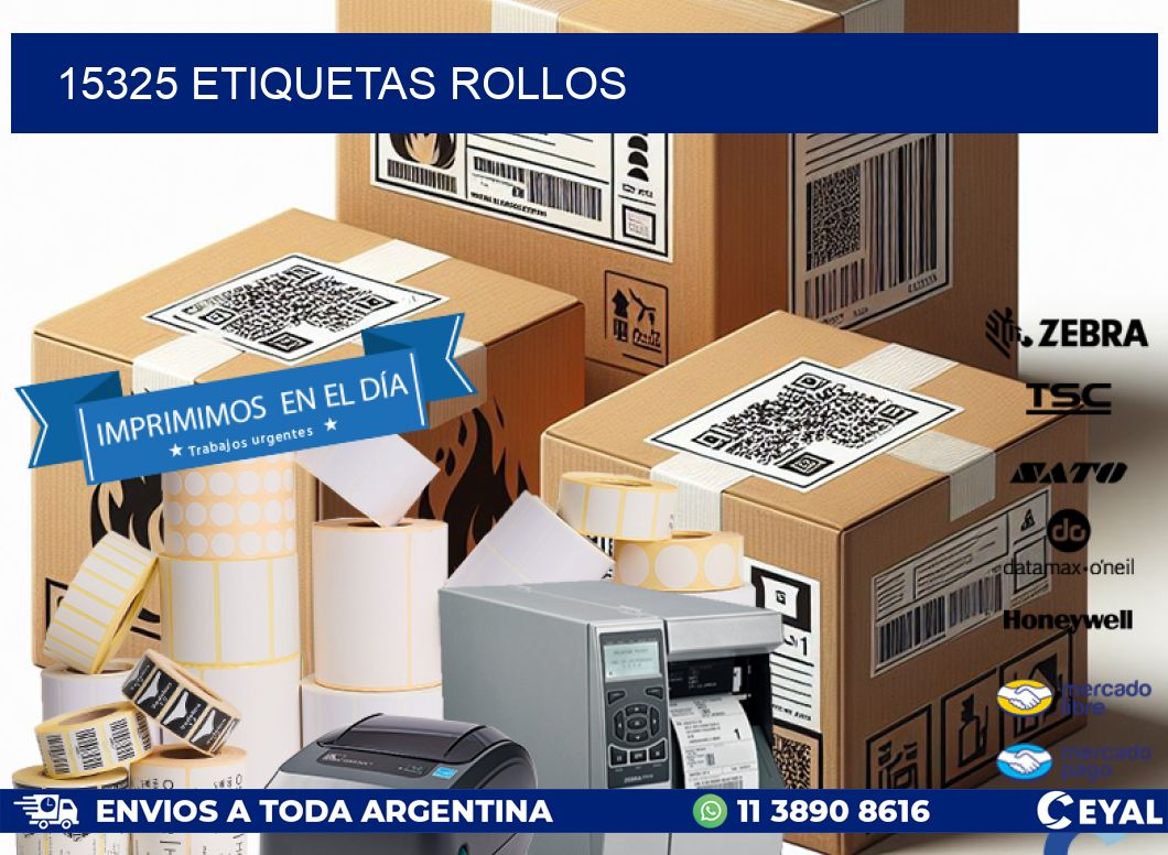 15325 etiquetas rollos