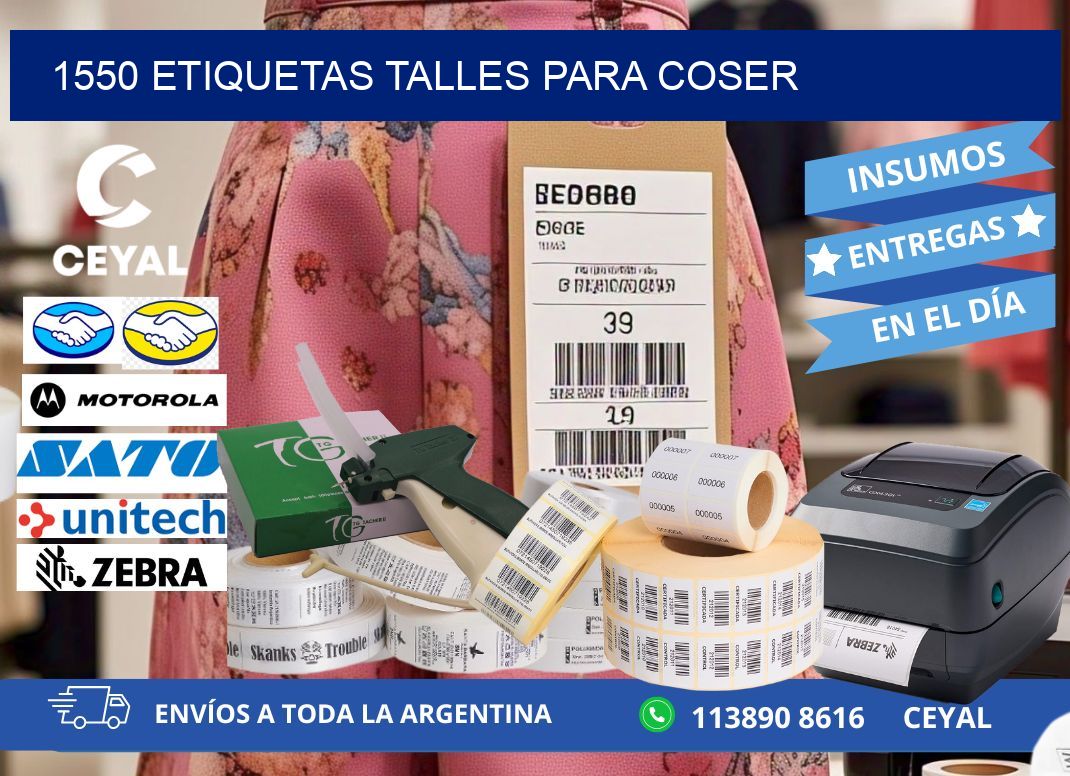 1550 ETIQUETAS TALLES PARA COSER