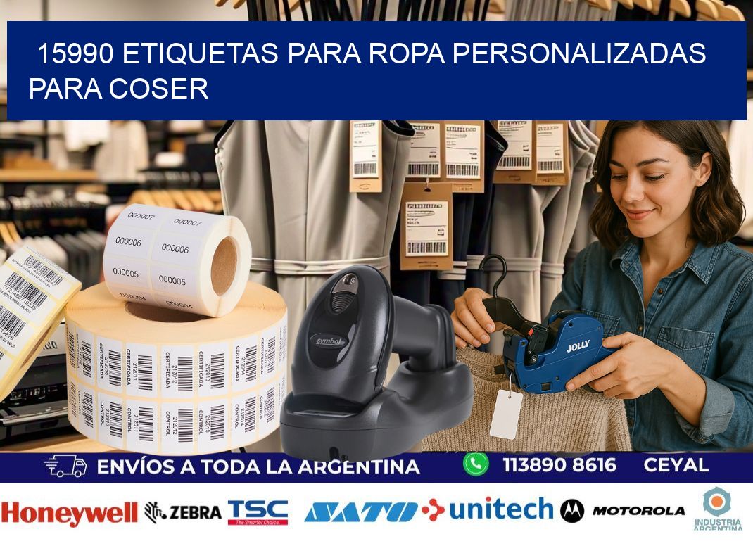 15990 Etiquetas para ropa personalizadas para coser