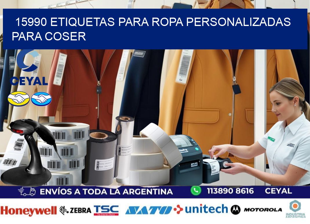 15990 Etiquetas para ropa personalizadas para coser
