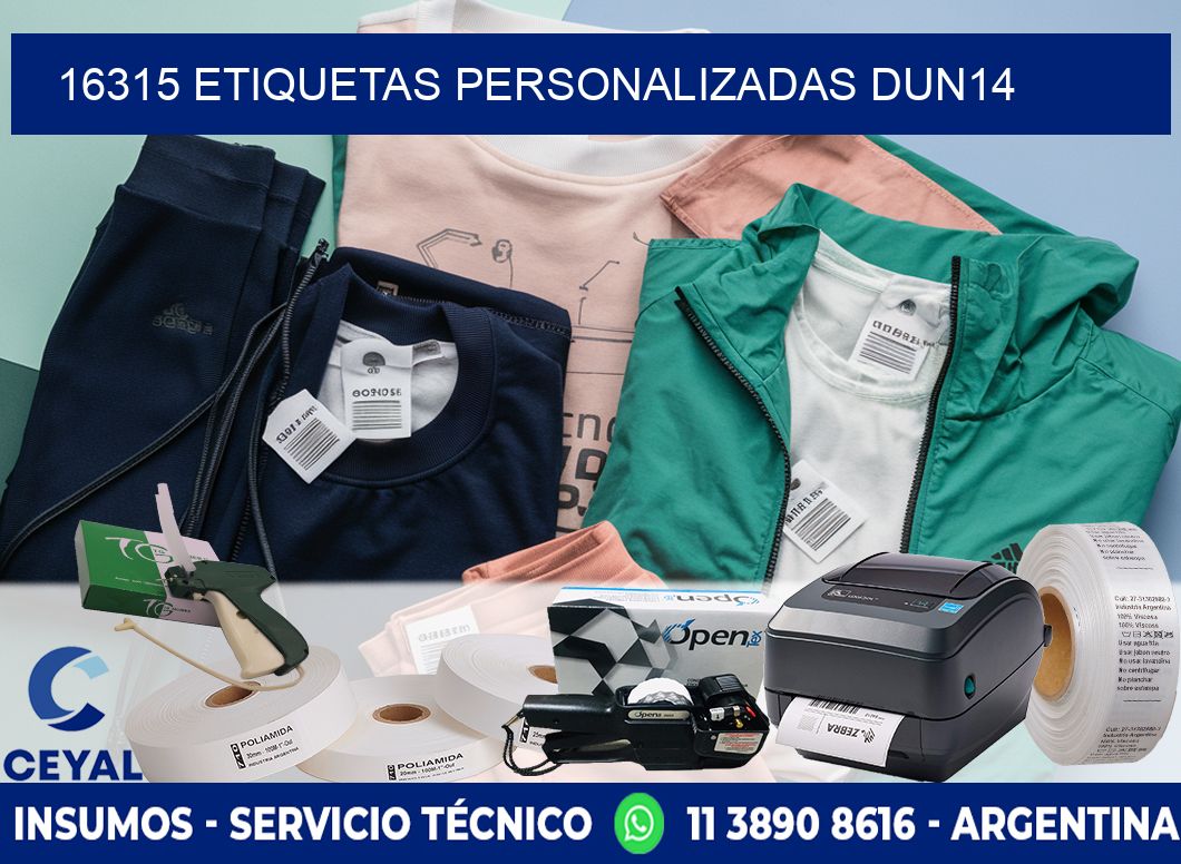 16315 Etiquetas personalizadas dun14