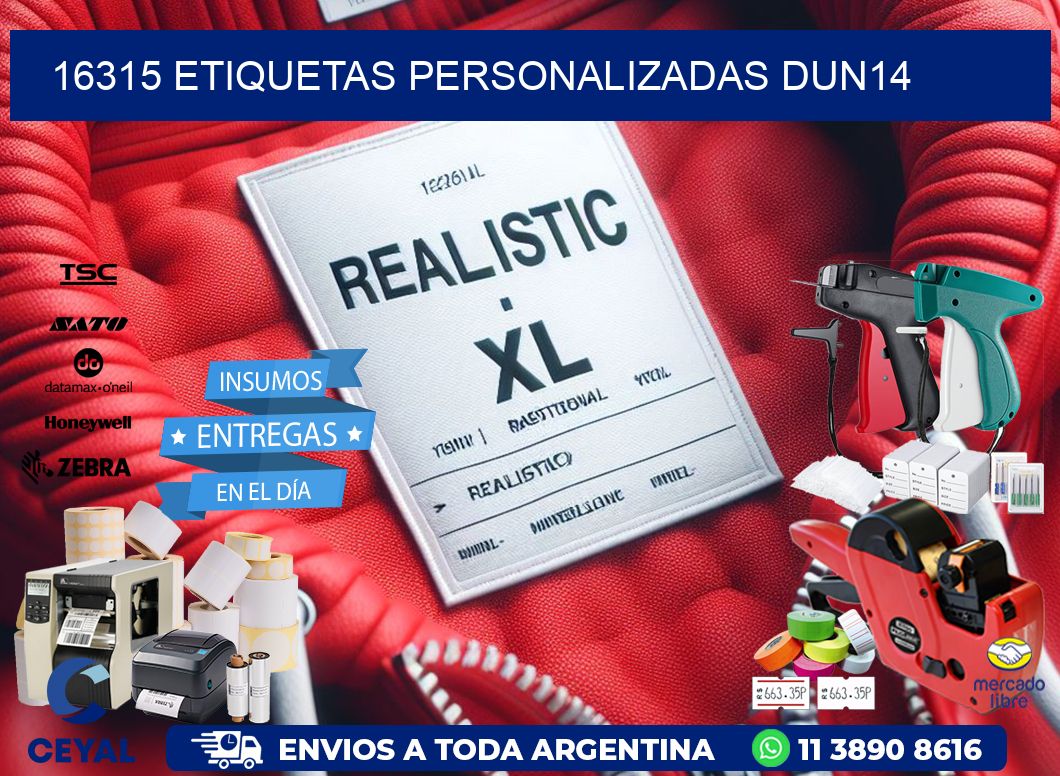 16315 Etiquetas personalizadas dun14