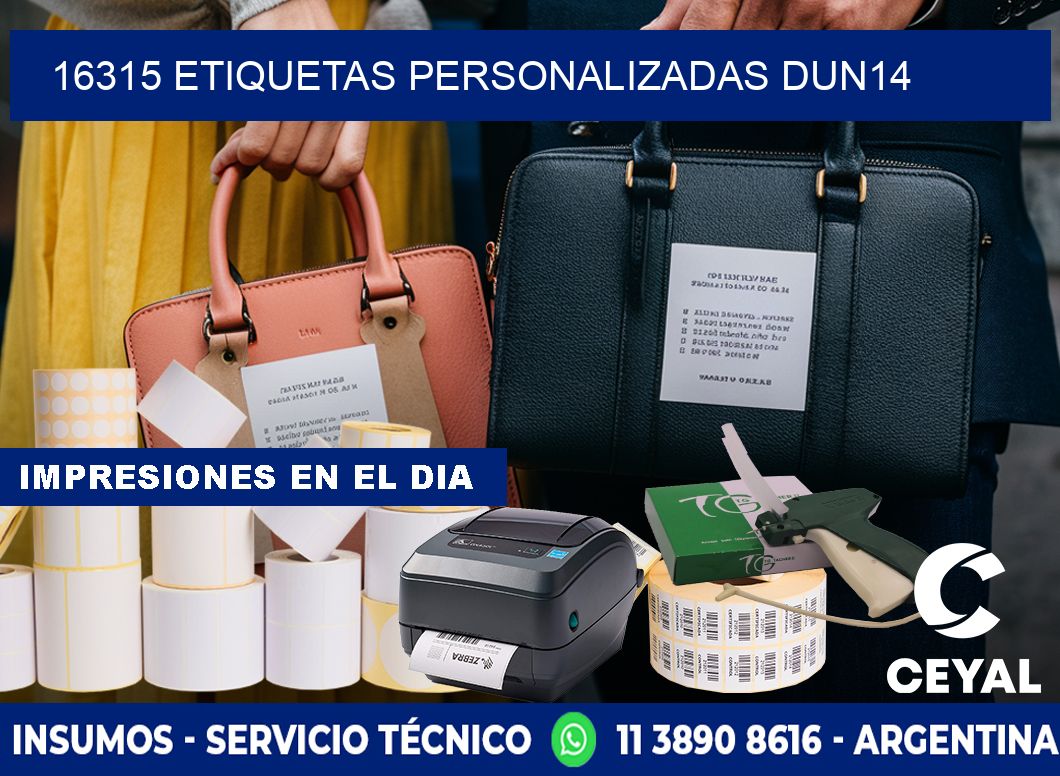 16315 Etiquetas personalizadas dun14