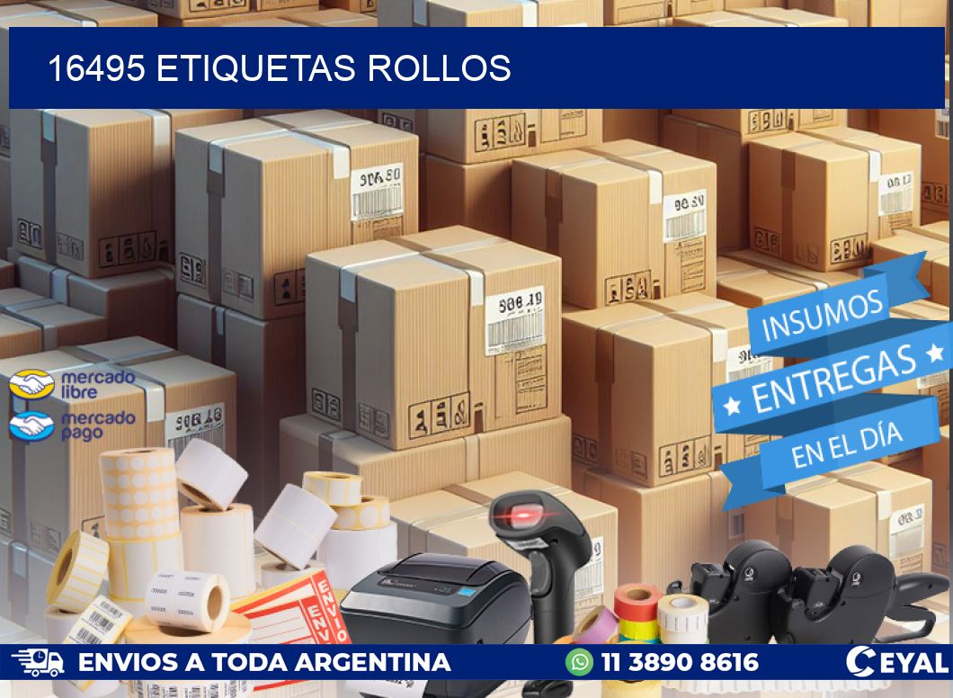 16495 etiquetas rollos