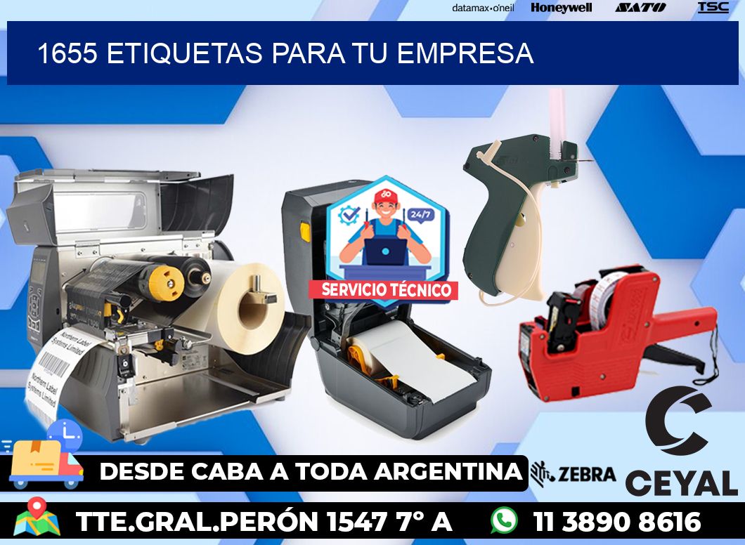 1655 etiquetas para tu empresa