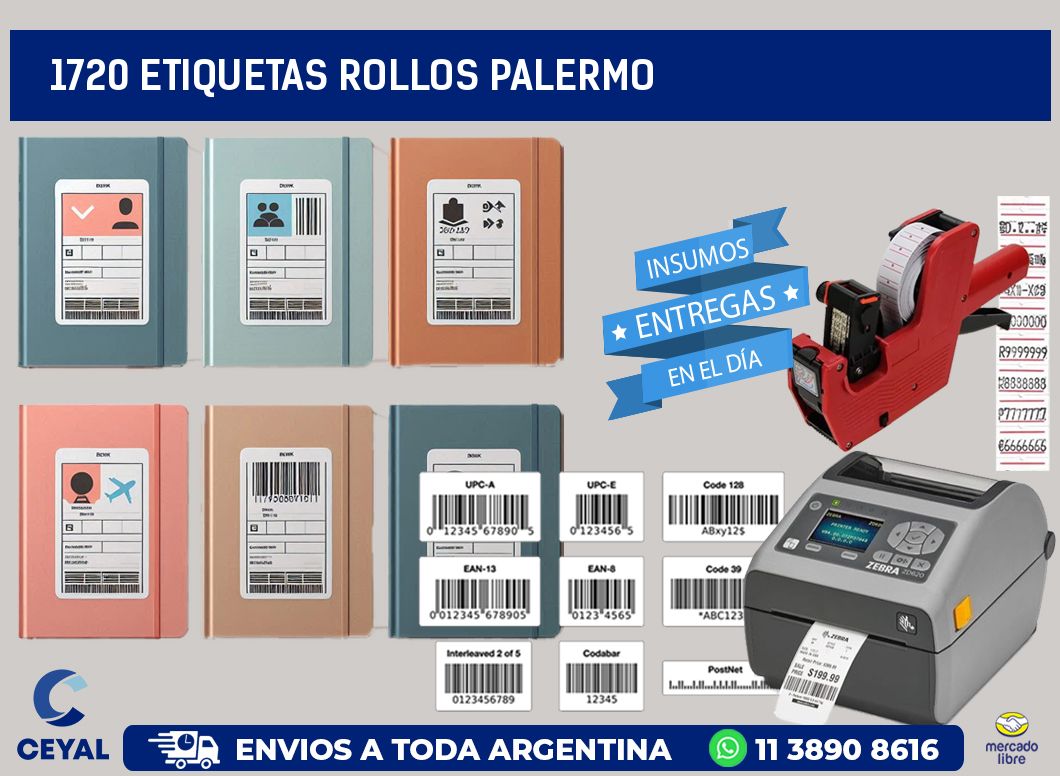 1720 etiquetas rollos PALERMO