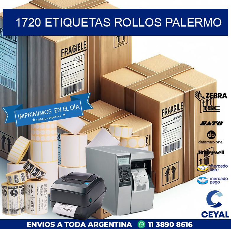 1720 etiquetas rollos PALERMO