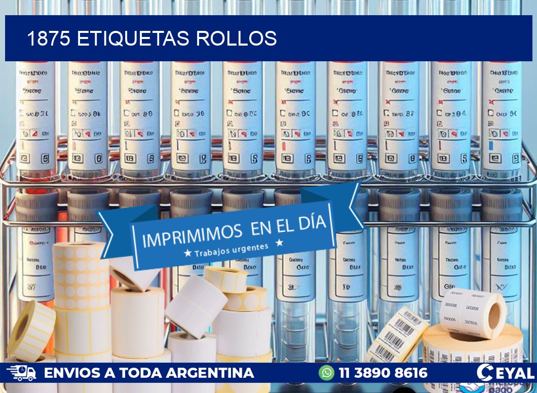 1875 etiquetas rollos