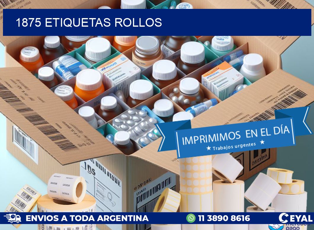 1875 etiquetas rollos