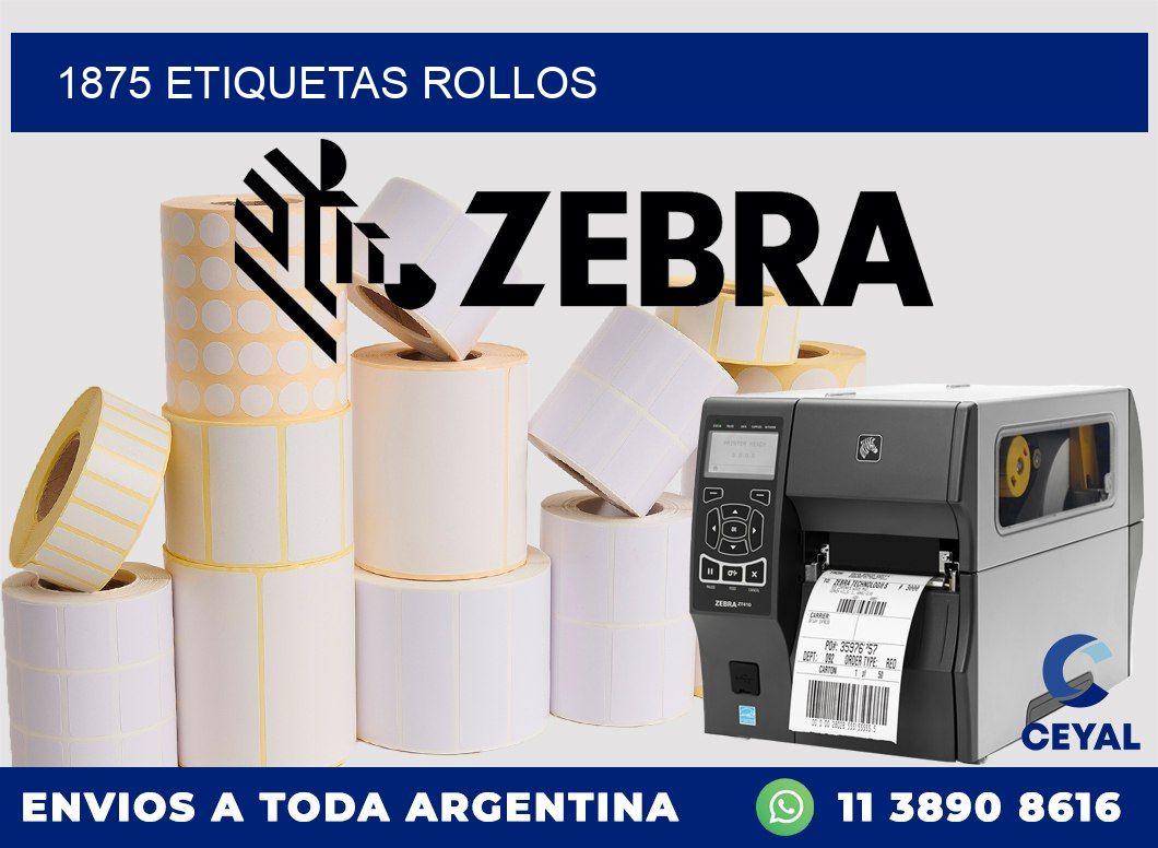 1875 etiquetas rollos