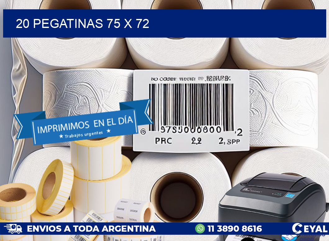 20 PEGATINAS 75 x 72