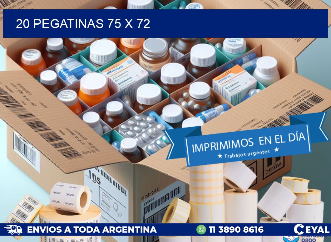 20 PEGATINAS 75 x 72