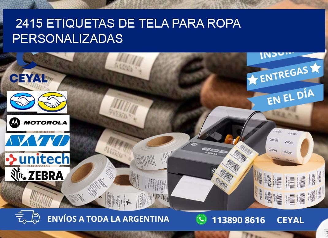 2415 Etiquetas de tela para ropa personalizadas