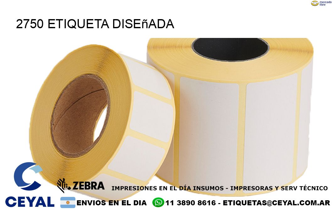 2750 etiqueta diseñada