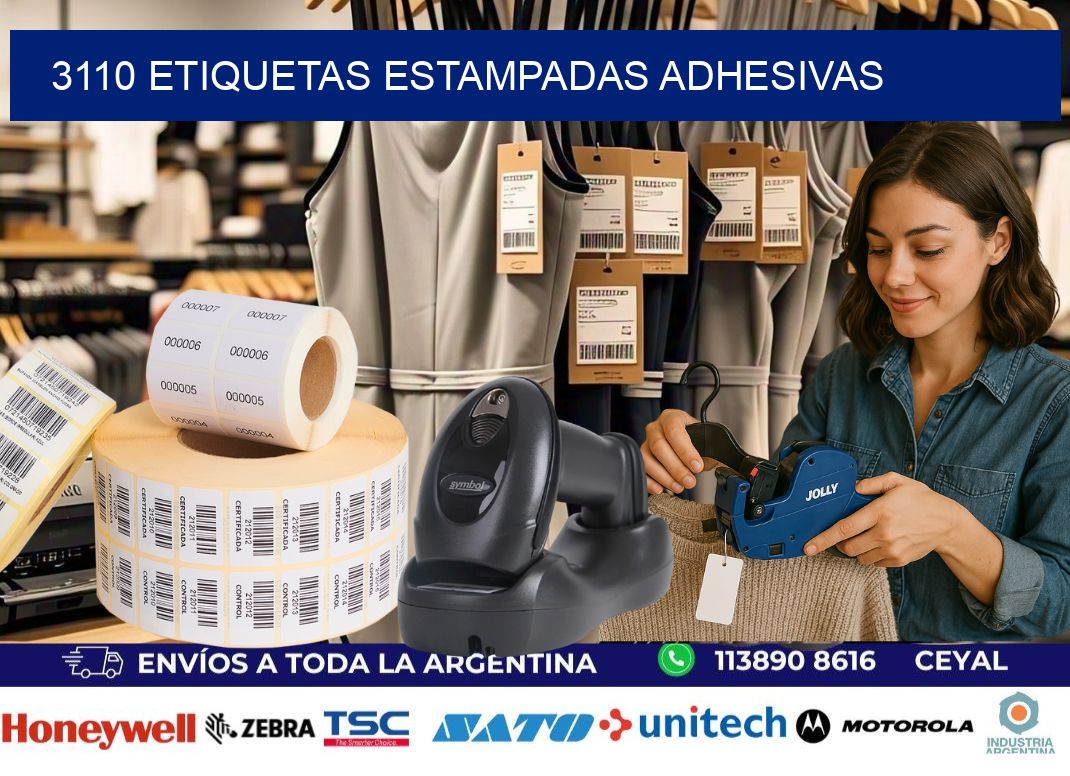3110 etiquetas estampadas adhesivas