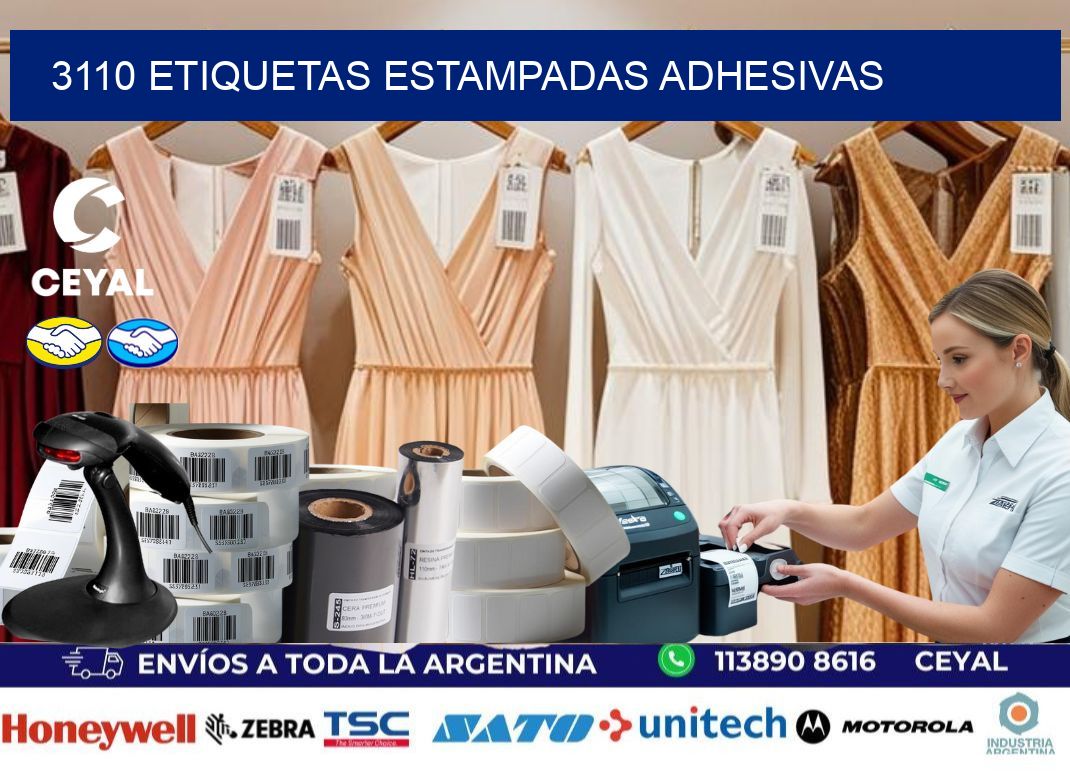 3110 etiquetas estampadas adhesivas
