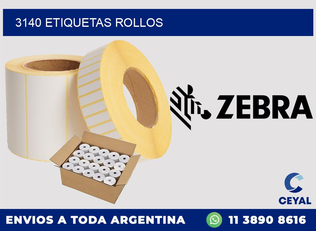 3140 etiquetas rollos