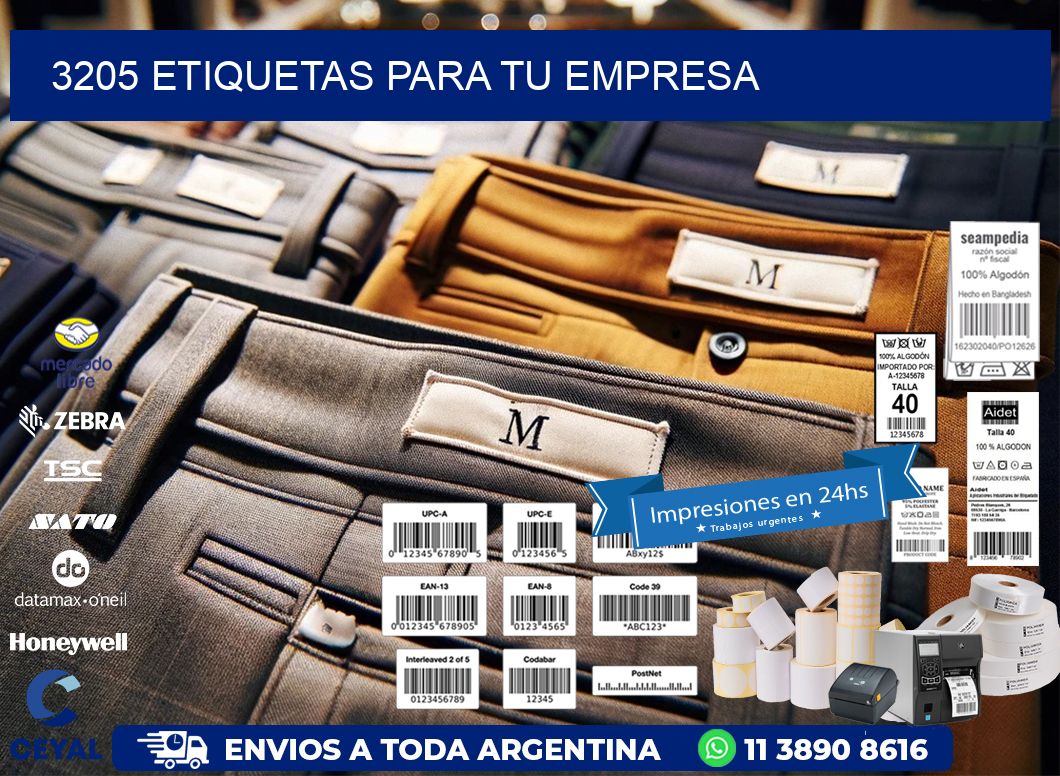 3205 etiquetas para tu empresa