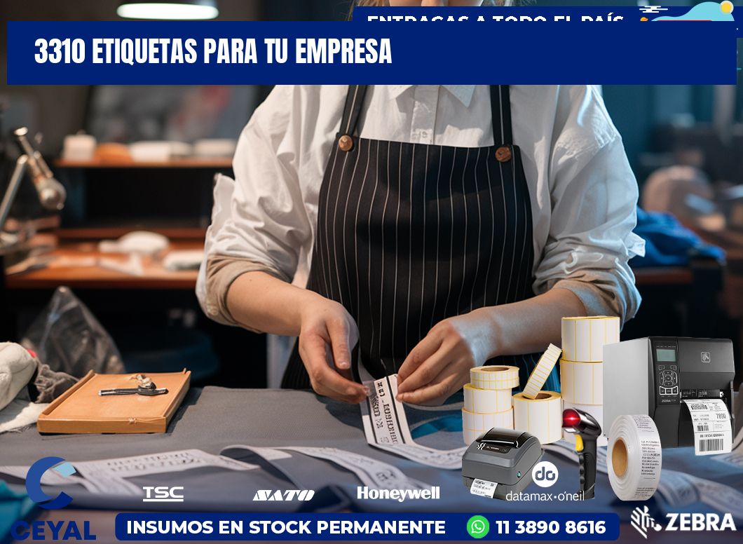 3310 etiquetas para tu empresa