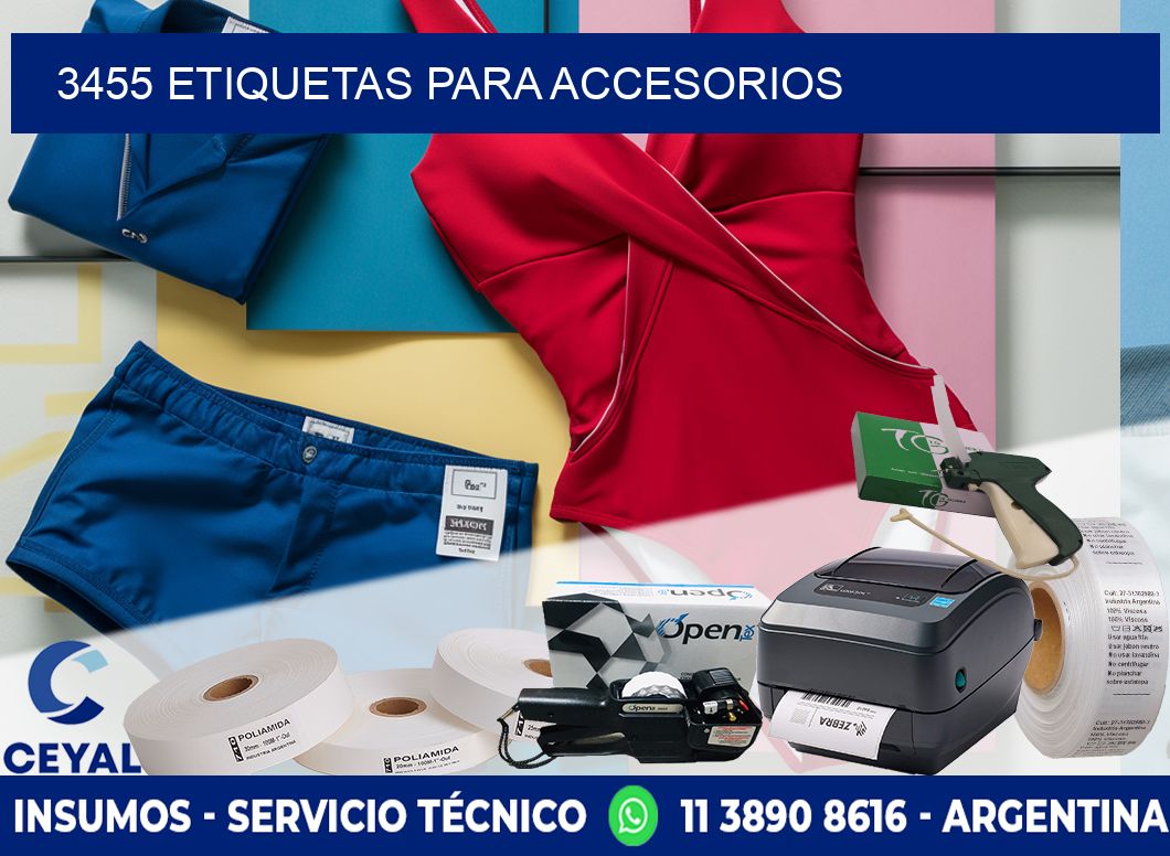 3455 Etiquetas para accesorios