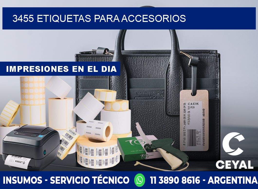3455 Etiquetas para accesorios
