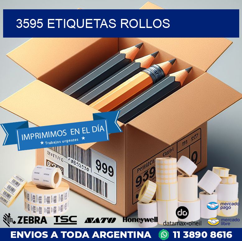 3595 etiquetas rollos