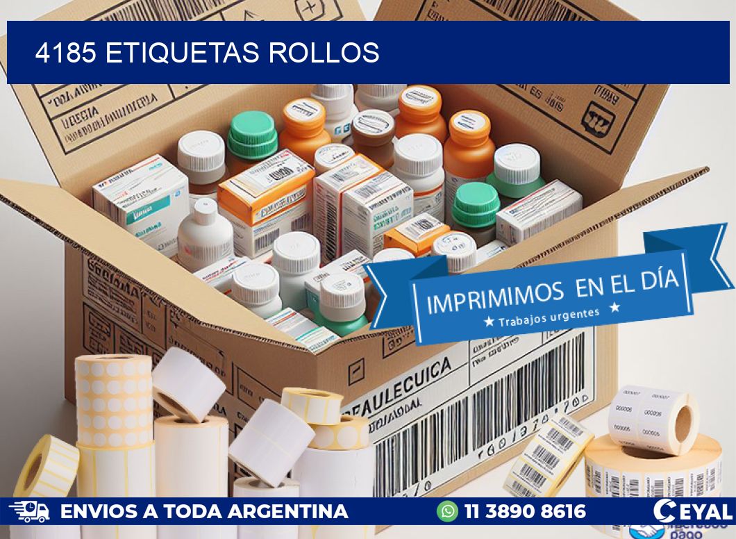 4185 etiquetas rollos