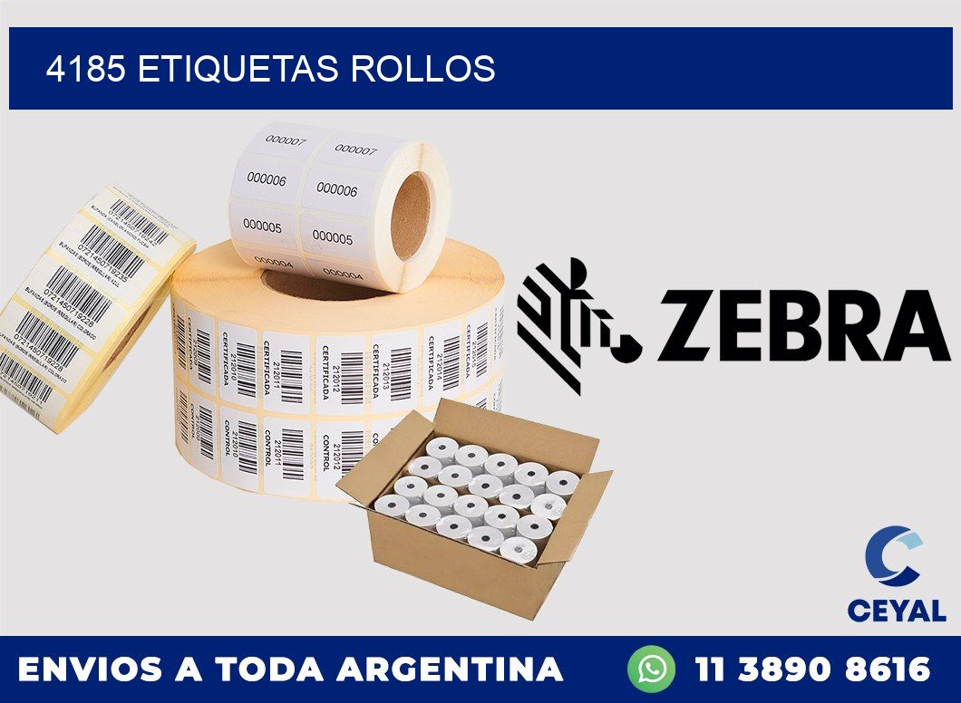 4185 etiquetas rollos