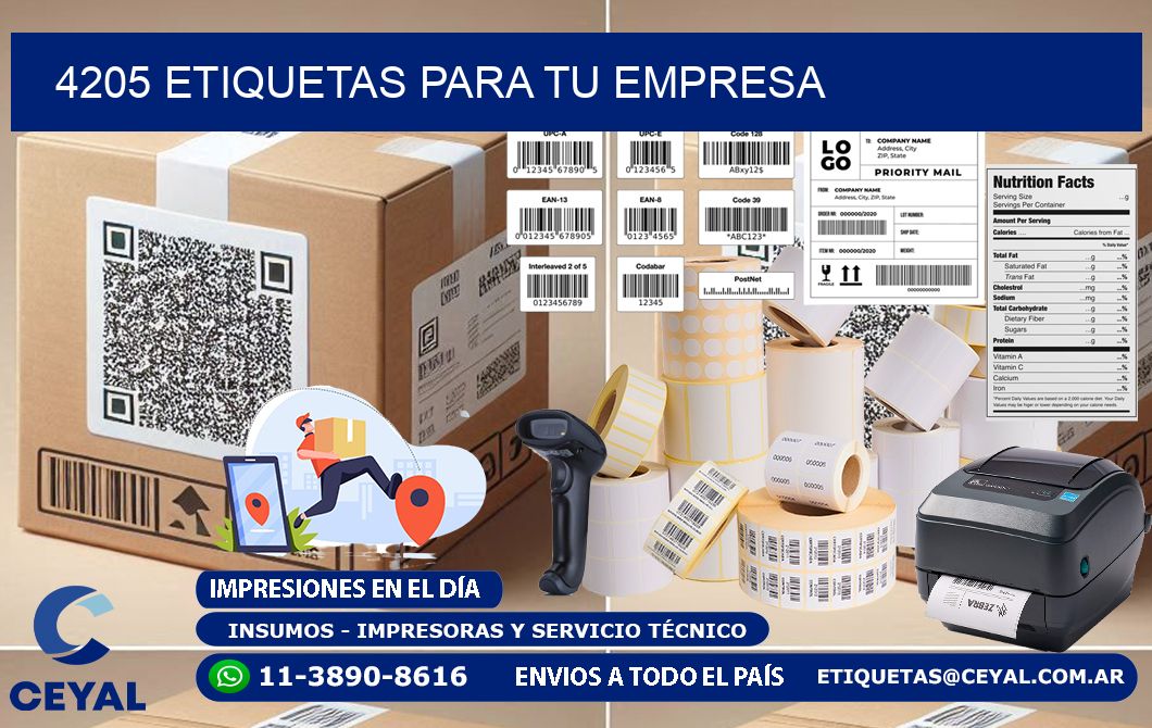 4205 etiquetas para tu empresa