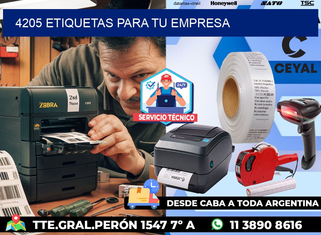 4205 etiquetas para tu empresa