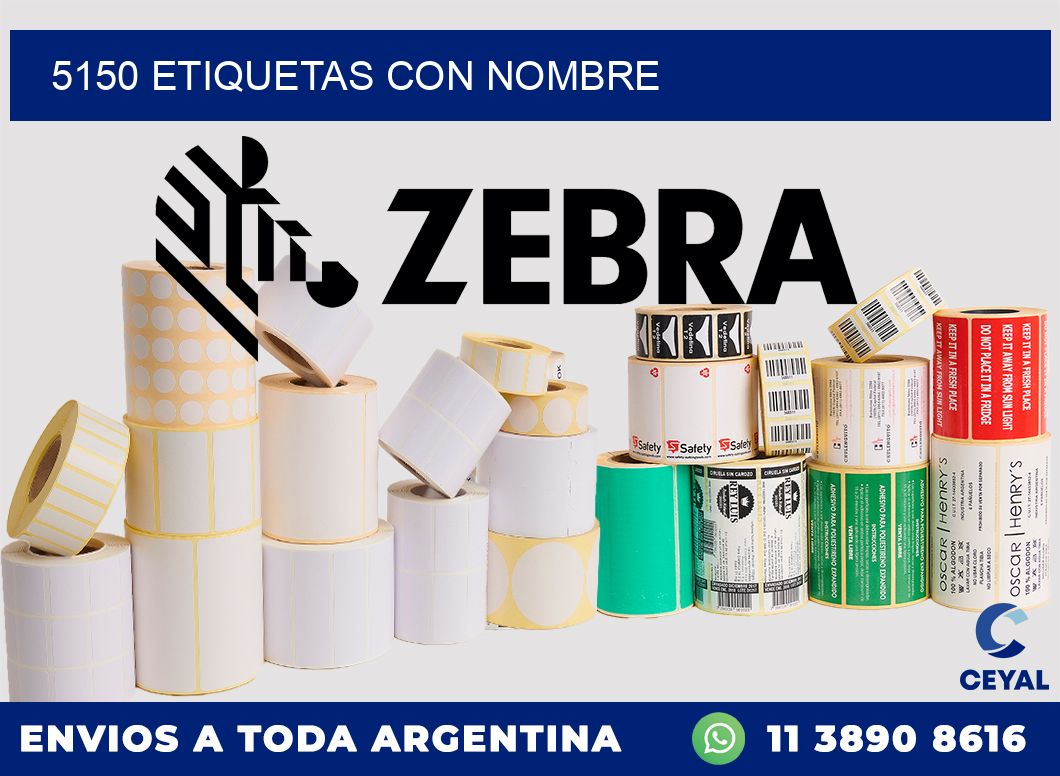 5150 etiquetas con nombre
