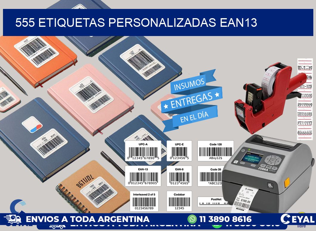 555 Etiquetas personalizadas ean13