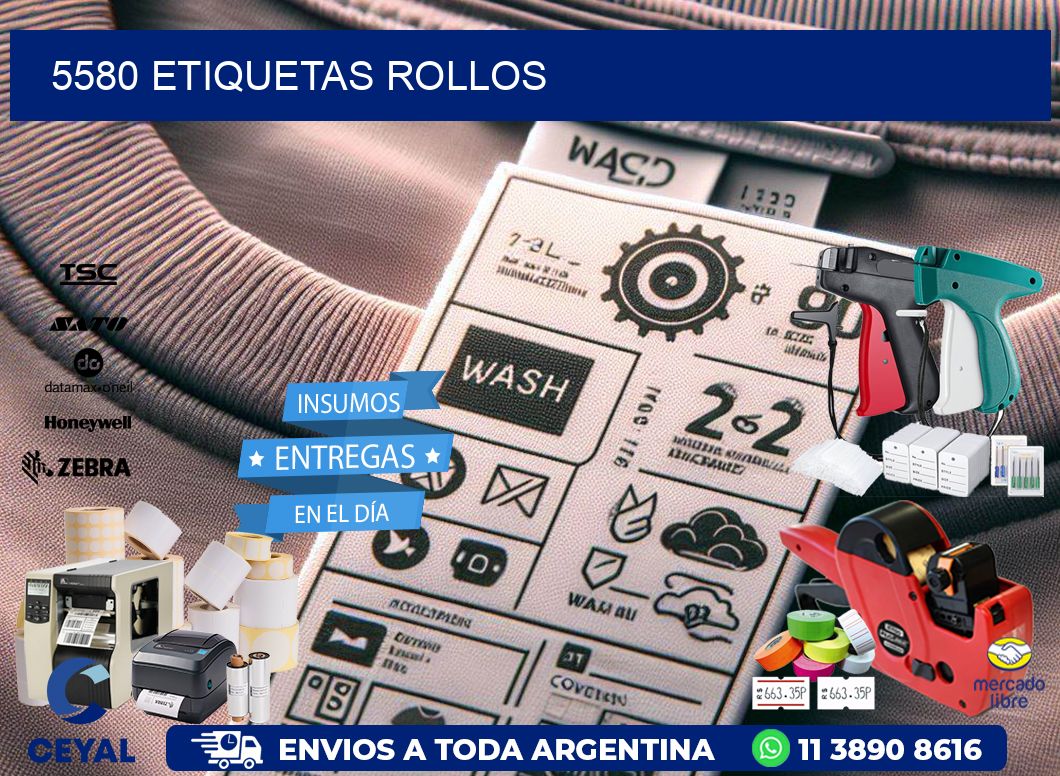 5580 etiquetas rollos