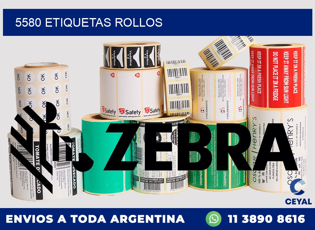 5580 etiquetas rollos
