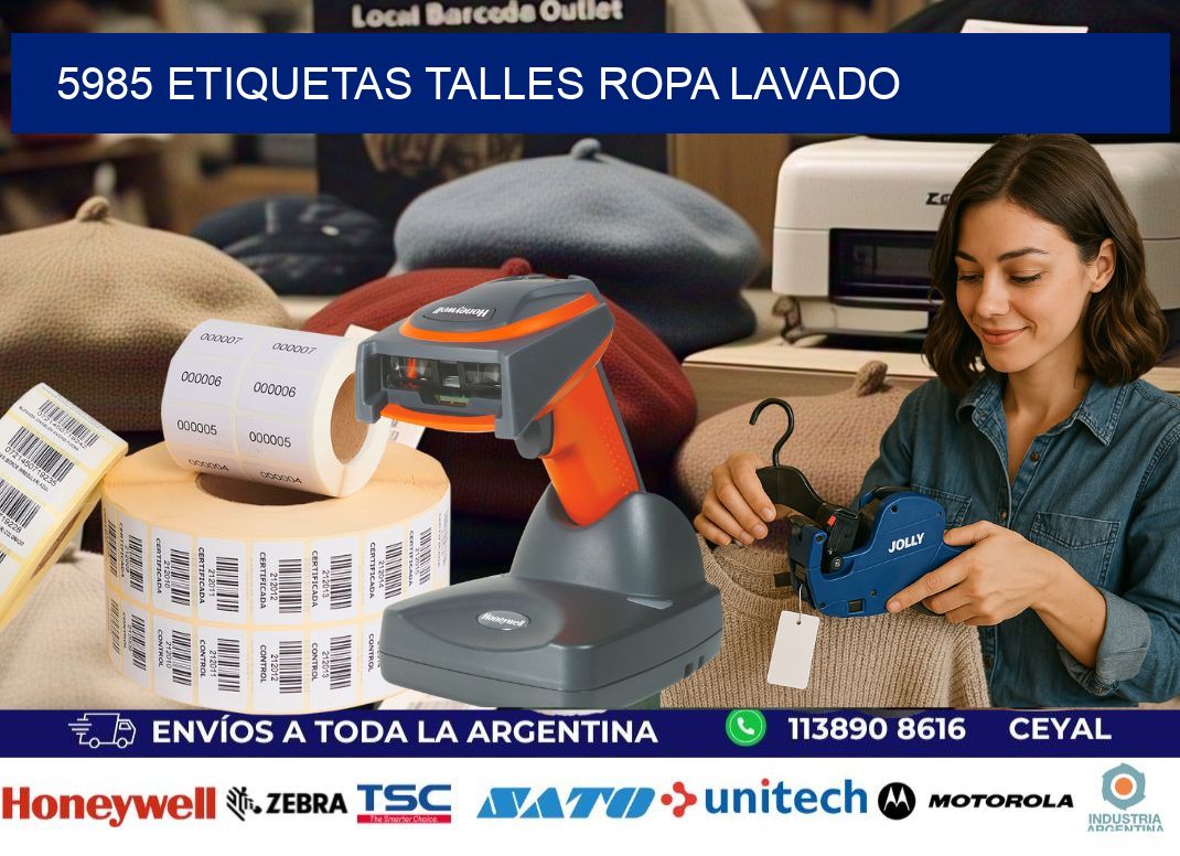5985 ETIQUETAS TALLES ROPA LAVADO