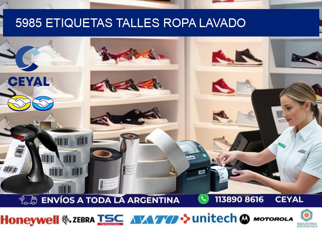 5985 ETIQUETAS TALLES ROPA LAVADO