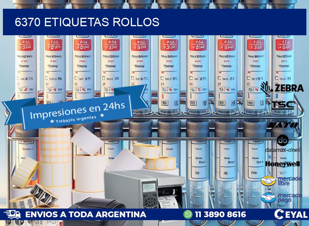 6370 etiquetas rollos