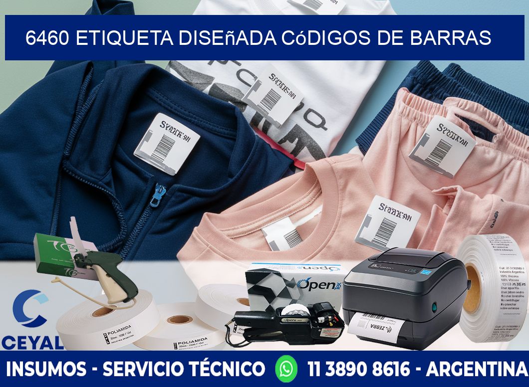 6460 etiqueta diseñada códigos de barras