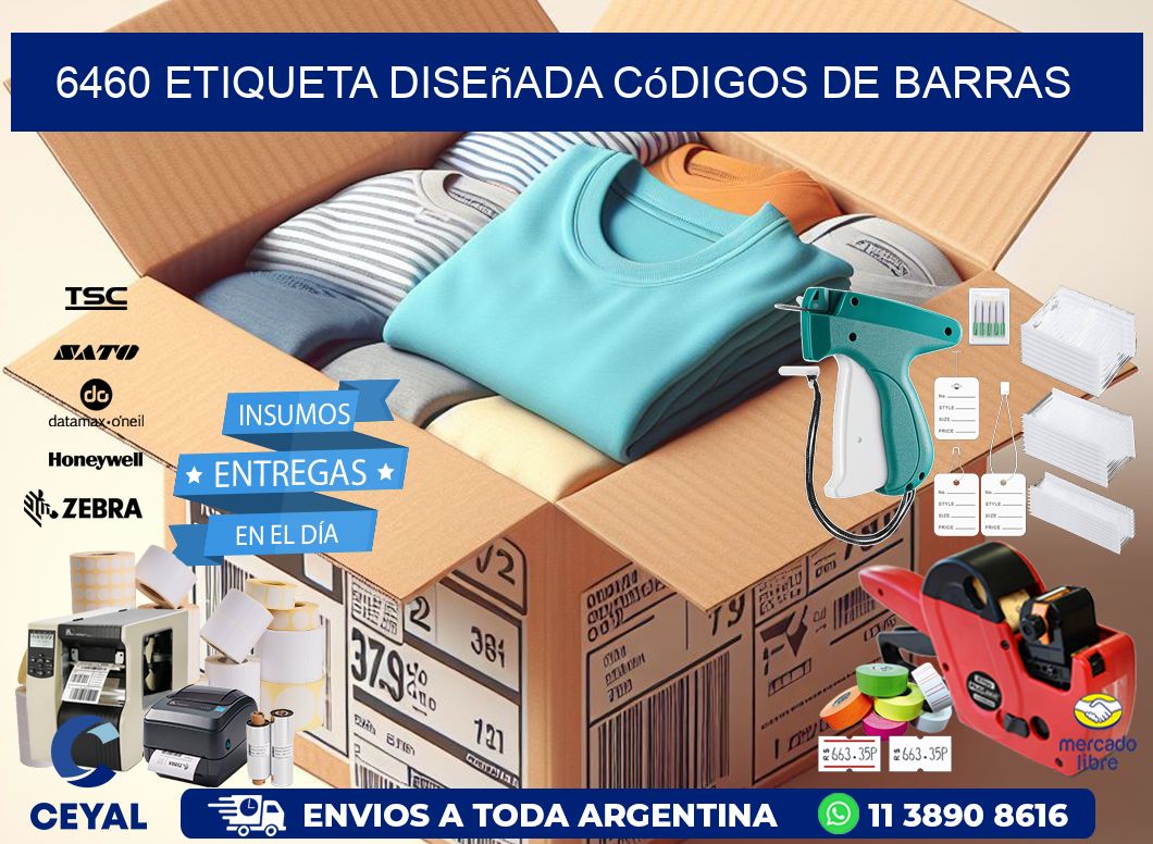 6460 etiqueta diseñada códigos de barras
