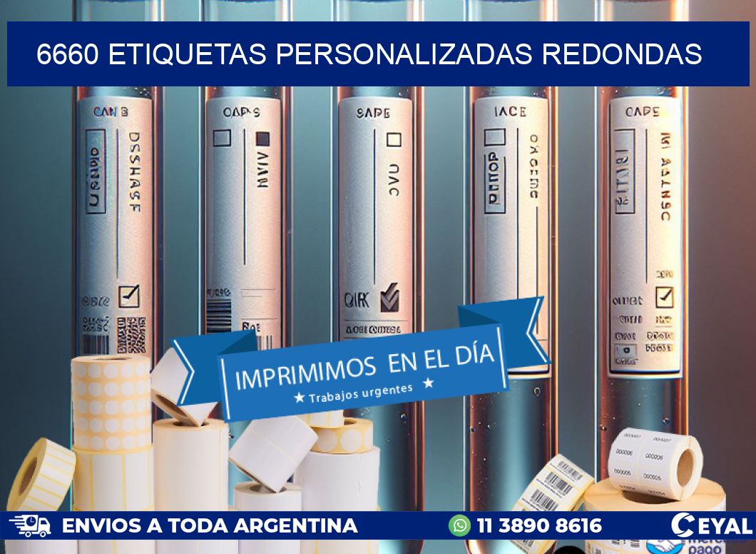 6660 Etiquetas personalizadas redondas