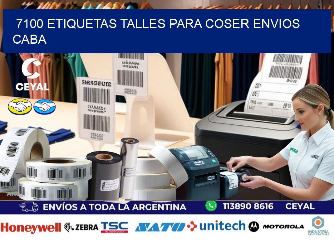 7100 ETIQUETAS TALLES PARA COSER ENVIOS CABA