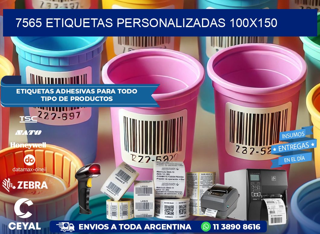 7565 Etiquetas personalizadas 100x150