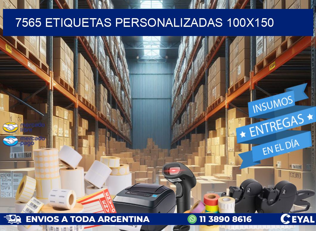 7565 Etiquetas personalizadas 100x150