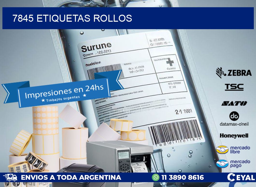 7845 etiquetas rollos