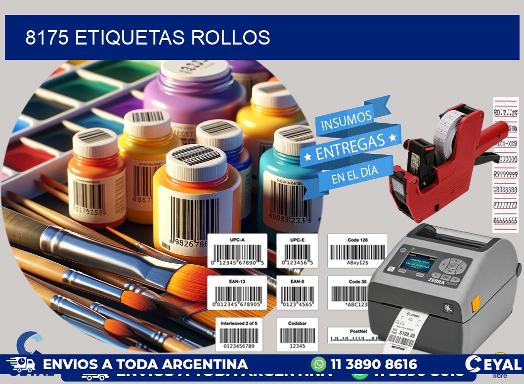 8175 etiquetas rollos