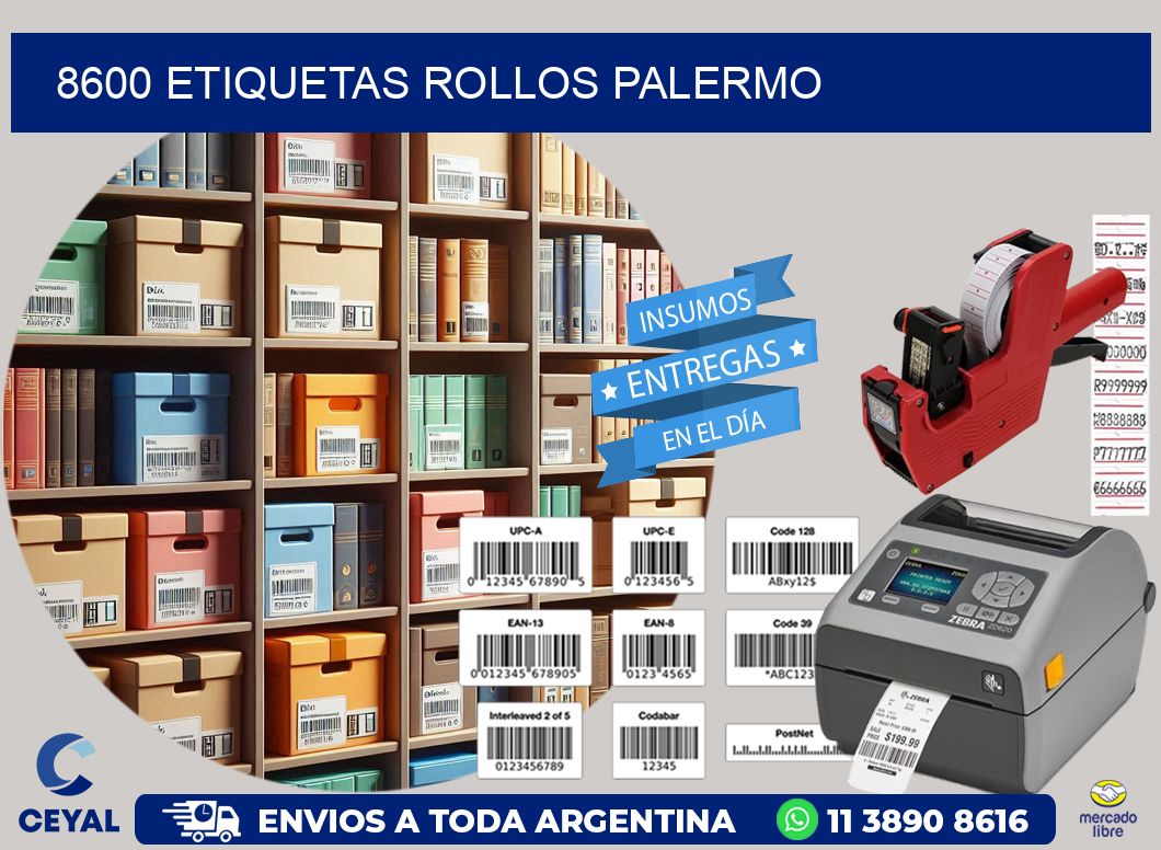 8600 etiquetas rollos PALERMO