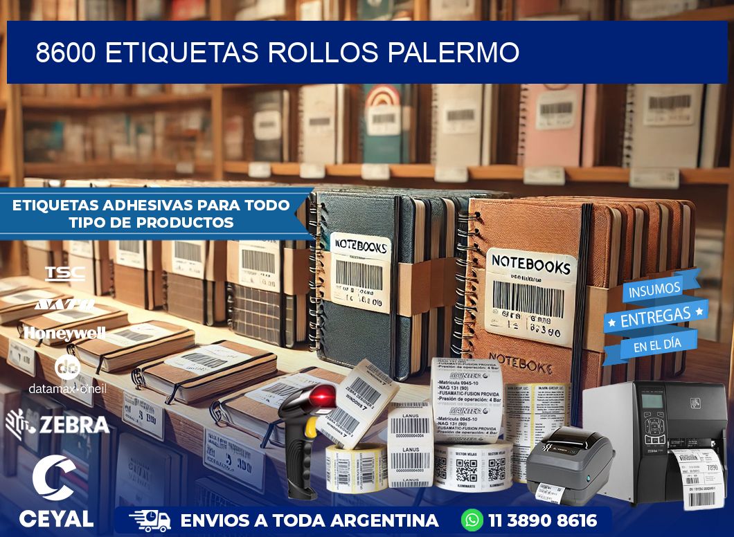 8600 etiquetas rollos PALERMO