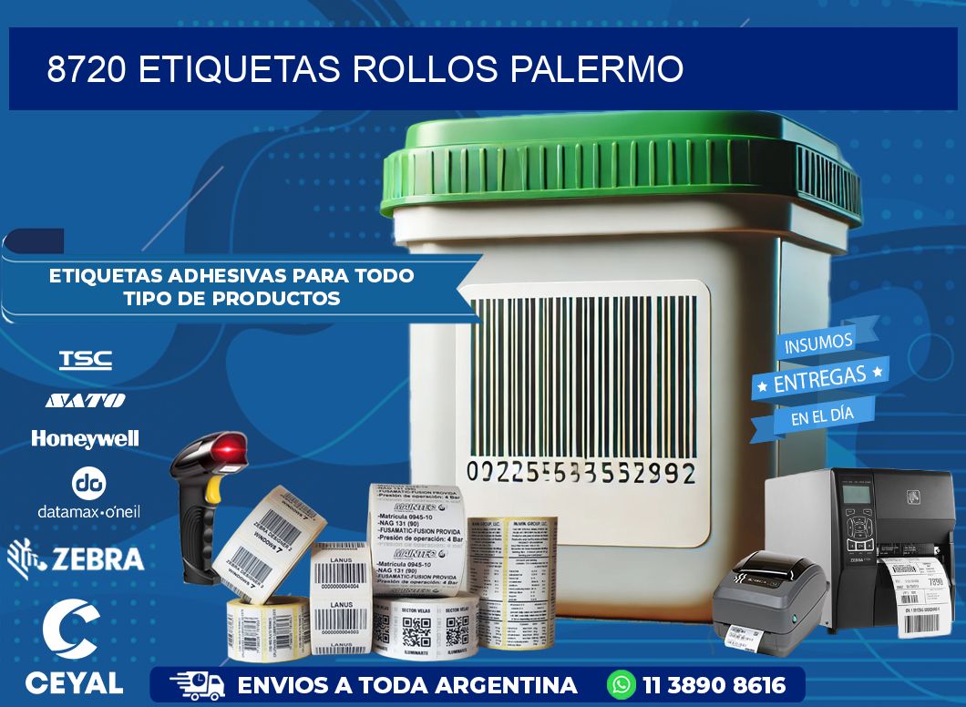 8720 etiquetas rollos PALERMO